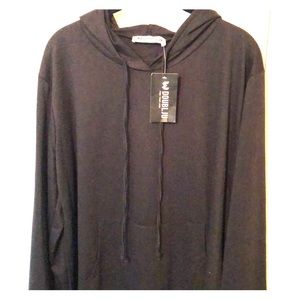 Doublju long sleeve hoodie dress